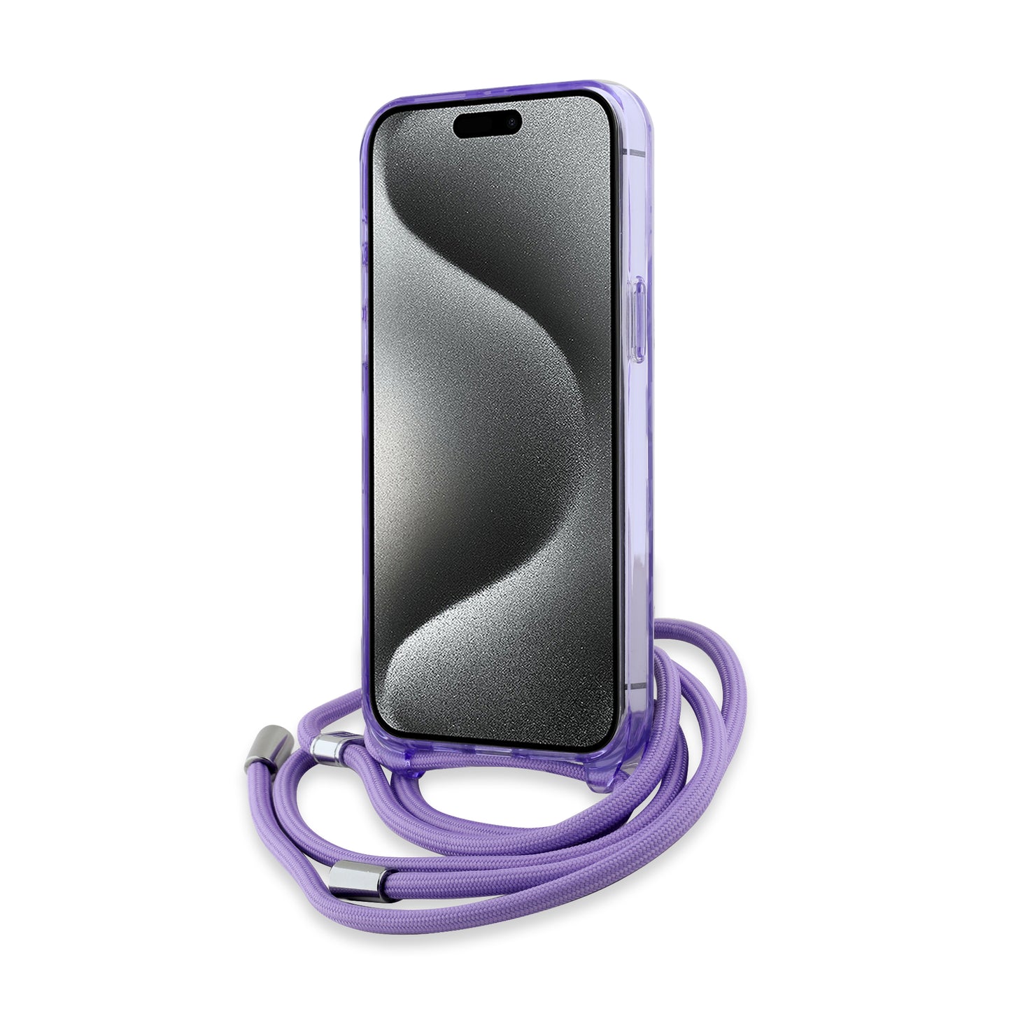 MagSafe-deksel for Apple iPhone 15 Pro, Karl Lagerfeld, IML Crossbody Monogram Karl & Choupette's Heads, Lilla