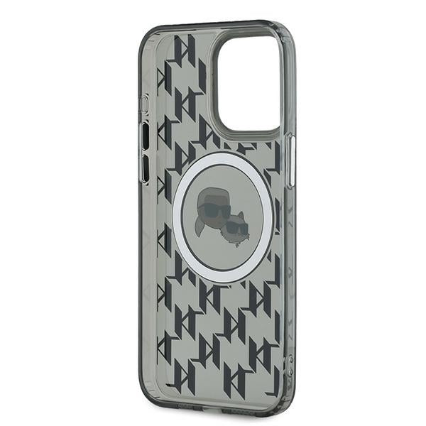 MagSafe-deksel for Apple iPhone 15 Pro, Karl Lagerfeld, IML Monogram Karl & Choupette's Heads, Svart