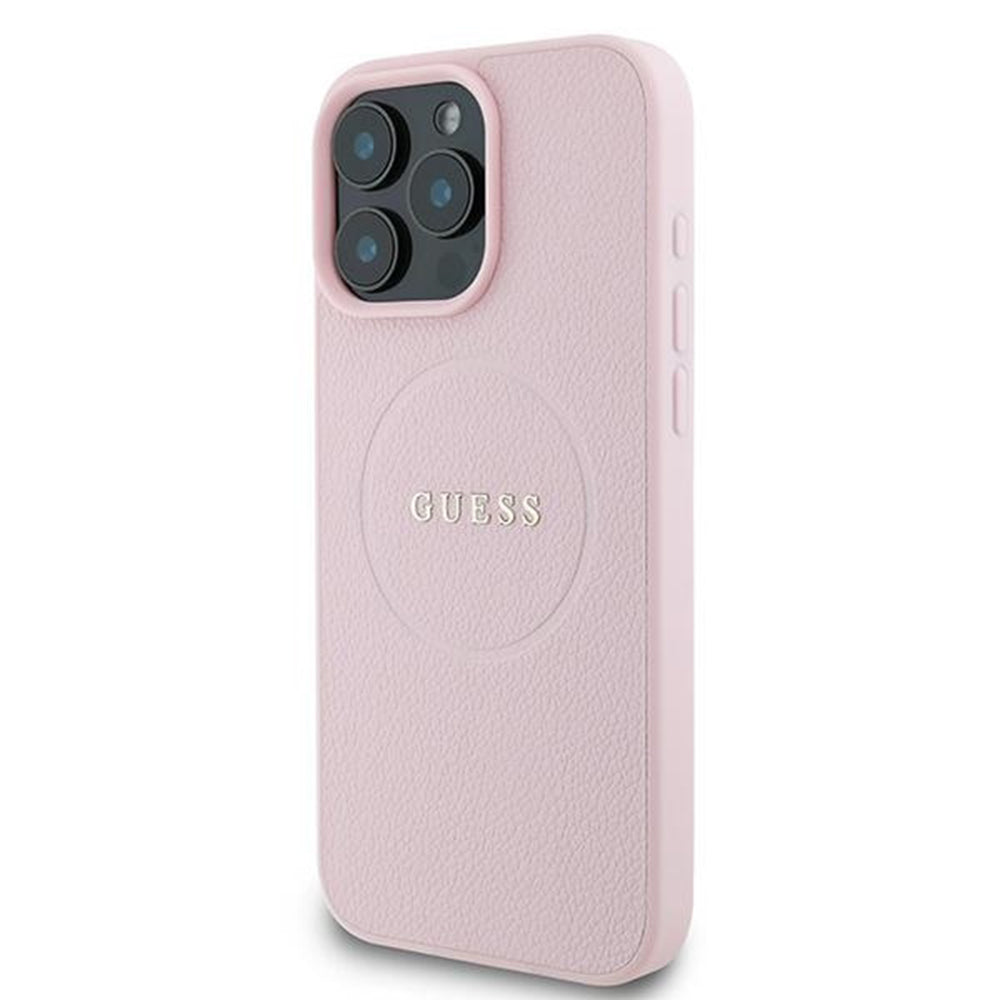 MagSafe-deksel for Apple iPhone 15 Pro Max, Guess, Grained Gold Ring, Rosa