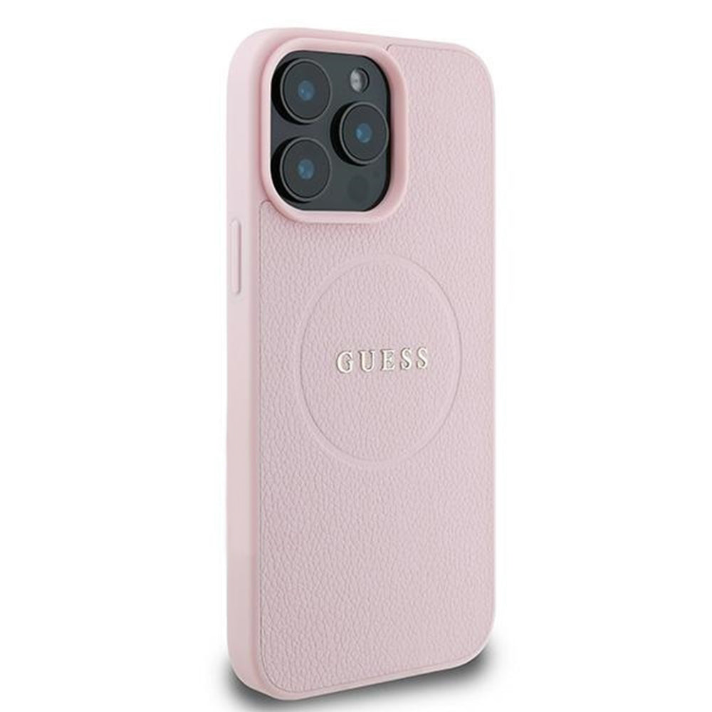 MagSafe-deksel for Apple iPhone 15 Pro Max, Guess, Grained Gold Ring, Rosa