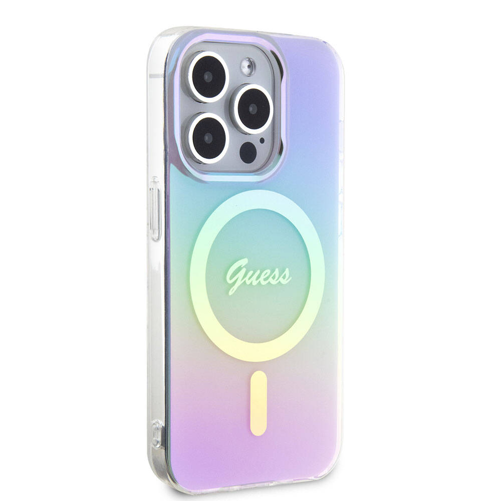 MagSafe-deksel for Apple iPhone 15 Pro Max, Guess, IML Iridescent, Lilla