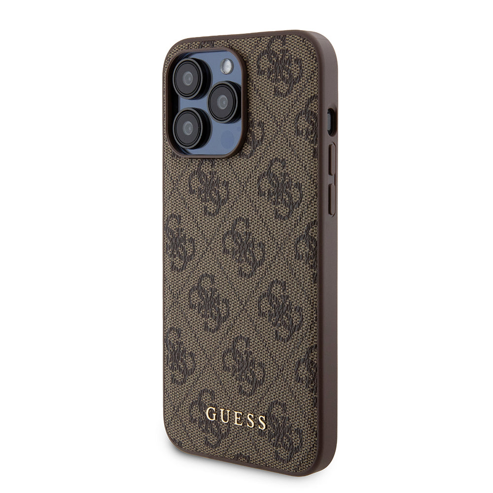 MagSafe-deksel for Apple iPhone 15 Pro Max, Guess, Powerbank 4G Metal Logo, Brun