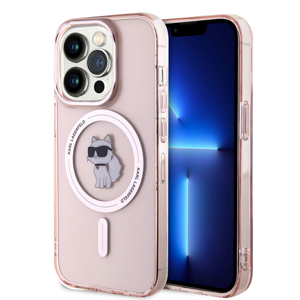 MagSafe-deksel for Apple iPhone 15 Pro Max, Karl Lagerfeld, IML Choupette, Rosa