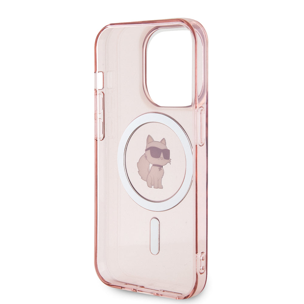 MagSafe-deksel for Apple iPhone 15 Pro Max, Karl Lagerfeld, IML Choupette, Rosa