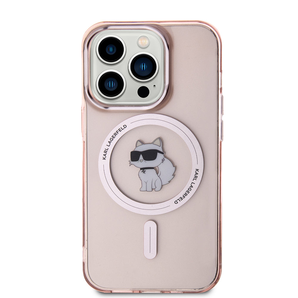 MagSafe-deksel for Apple iPhone 15 Pro Max, Karl Lagerfeld, IML Choupette, Rosa