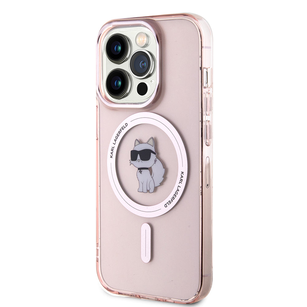 MagSafe-deksel for Apple iPhone 15 Pro Max, Karl Lagerfeld, IML Choupette, Rosa