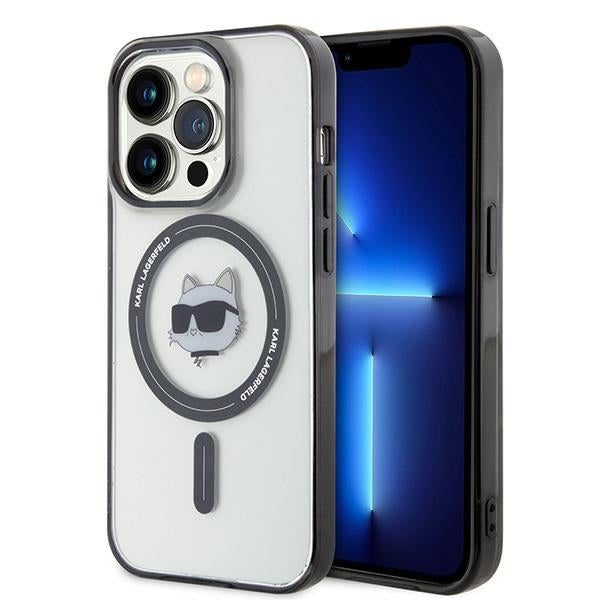 MagSafe-deksel for Apple iPhone 15 Pro Max, Karl Lagerfeld, IML Choupette's Head, Gjennomsiktig