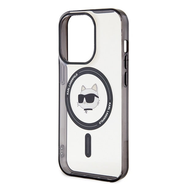 MagSafe-deksel for Apple iPhone 15 Pro Max, Karl Lagerfeld, IML Choupette's Head, Gjennomsiktig
