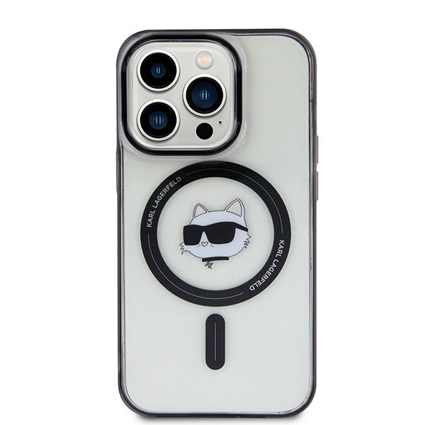 MagSafe-deksel for Apple iPhone 15 Pro Max, Karl Lagerfeld, IML Choupette's Head, Gjennomsiktig