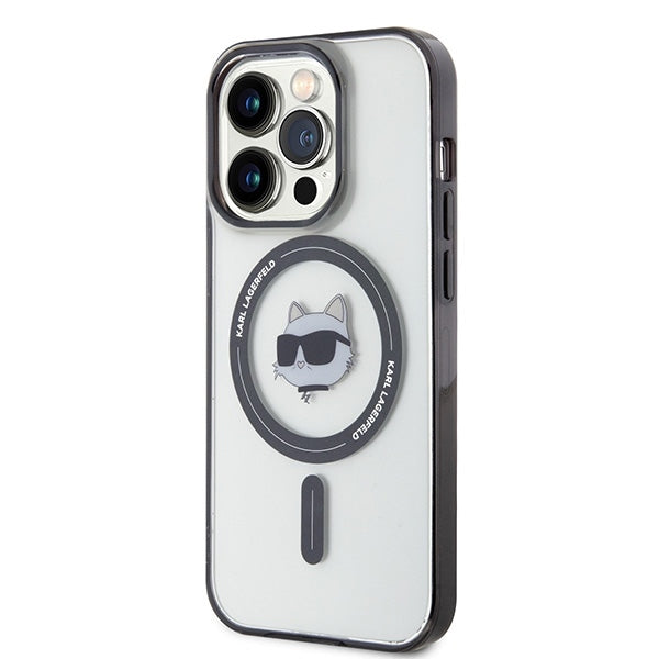 MagSafe-deksel for Apple iPhone 15 Pro Max, Karl Lagerfeld, IML Choupette's Head, Gjennomsiktig