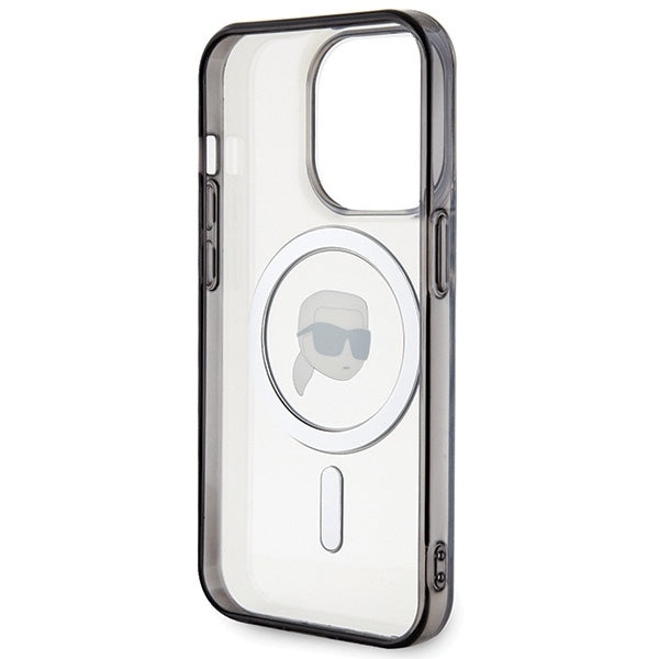 MagSafe-deksel for Apple iPhone 15 Pro Max, Karl Lagerfeld, IML Karl's Head, Gjennomsiktig