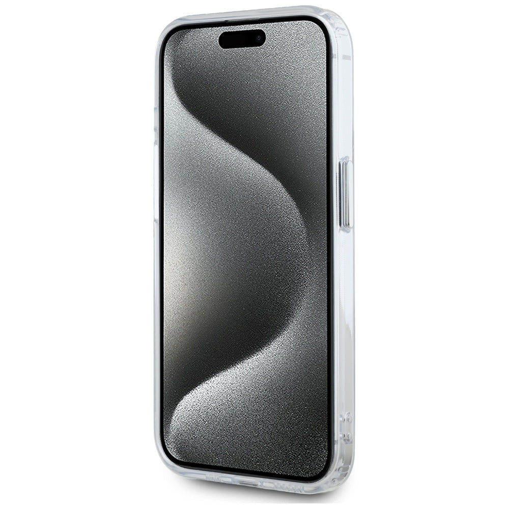 MagSafe-deksel for Apple iPhone 15 Pro Max, Karl Lagerfeld, IML Metal Karl's Head, Hvit
