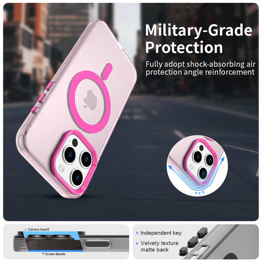 MagSafe-deksel for Apple iPhone 15 Pro, Techsuit, CandyCase, Rosa