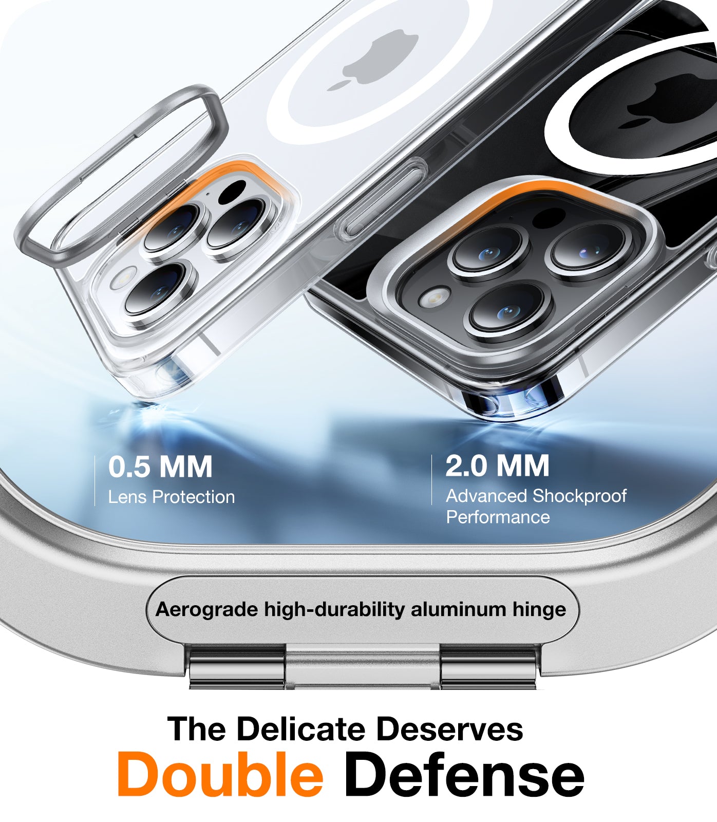 MagSafe-deksel for Apple iPhone 15 Pro, Torras, Lstand, Gjennomsiktig