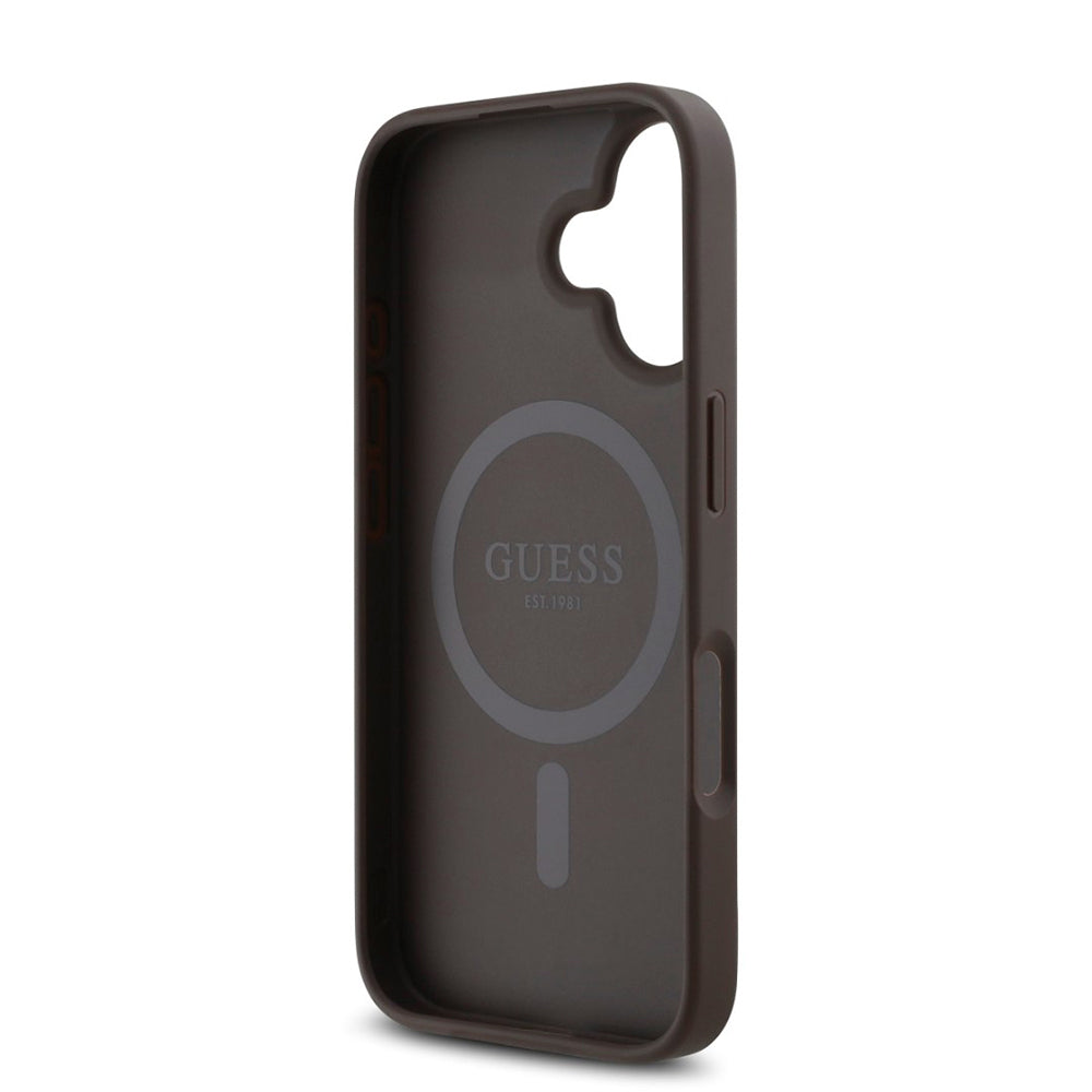 MagSafe-deksel for Apple iPhone 16, Guess, 4G Classic, Brun