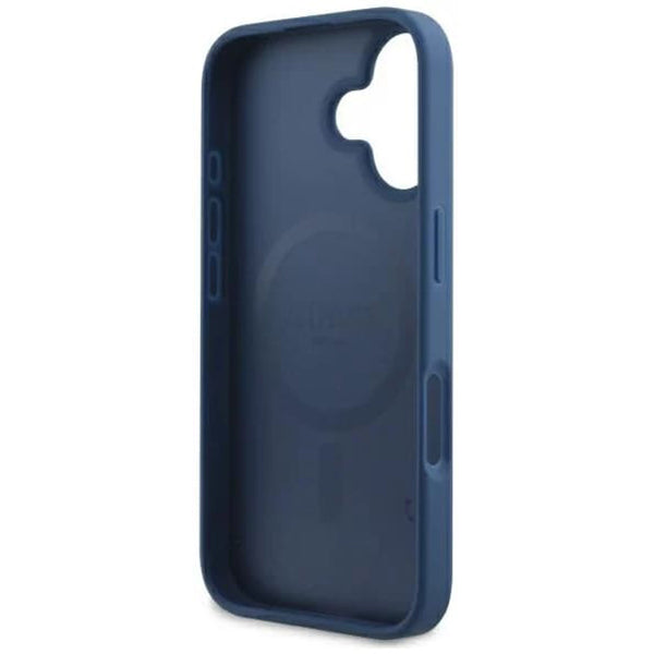 MagSafe-deksel for Apple iPhone 16, Guess, 4G Printed Stripes, Blå