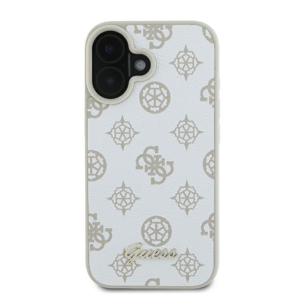 MagSafe-deksel for Apple iPhone 16, Guess, Peony Script, Hvit