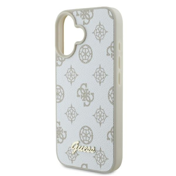 MagSafe-deksel for Apple iPhone 16, Guess, Peony Script, Hvit