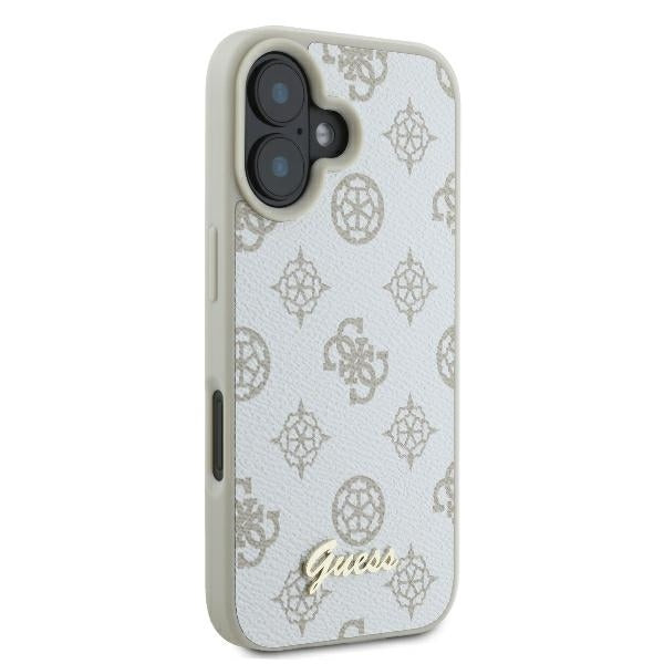 MagSafe-deksel for Apple iPhone 16, Guess, Peony Script, Hvit