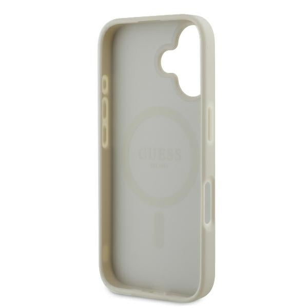 MagSafe-deksel for Apple iPhone 16, Guess, Peony Script, Hvit