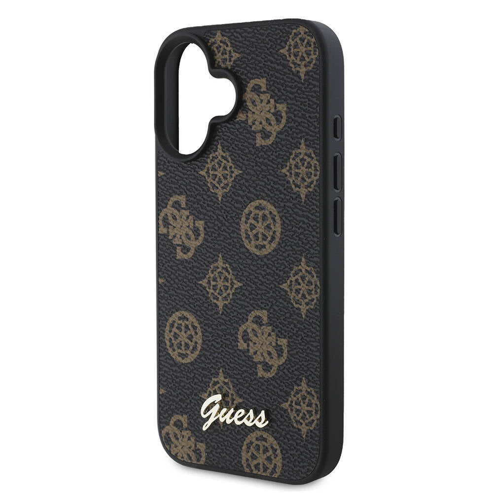 MagSafe-deksel for Apple iPhone 16, Guess, Peony Script, Svart
