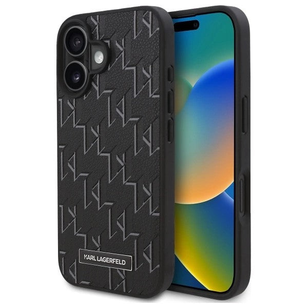 MagSafe-deksel for Apple iPhone 16, Karl Lagerfeld, Hot Stamp, Svart