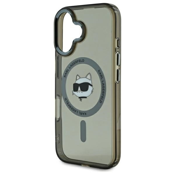 MagSafe-deksel for Apple iPhone 16, Karl Lagerfeld, IML Metal Choupette's Head, Svart
