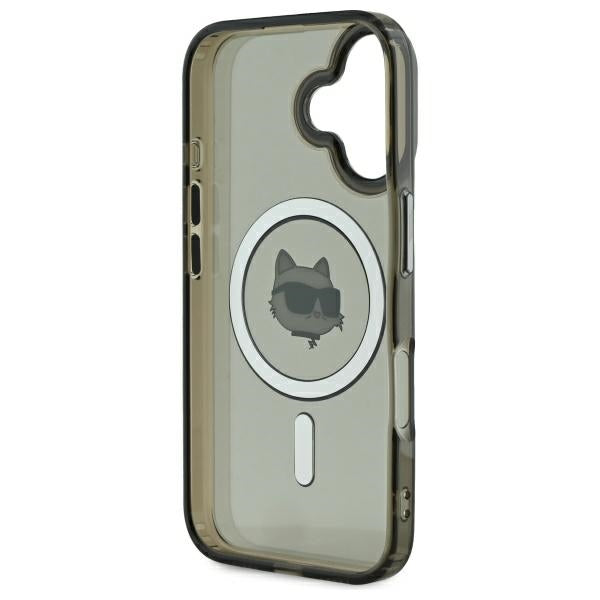 MagSafe-deksel for Apple iPhone 16, Karl Lagerfeld, IML Metal Choupette's Head, Svart