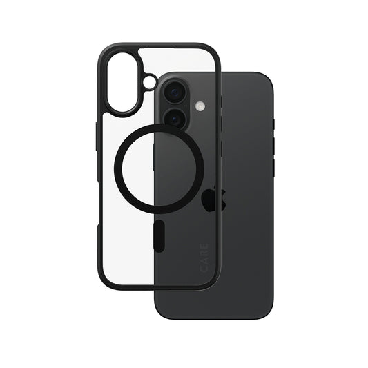 MagSafe-deksel for Apple iPhone 16, PanzerGlass, Care Urban Combat, Svart Gjennomsiktig