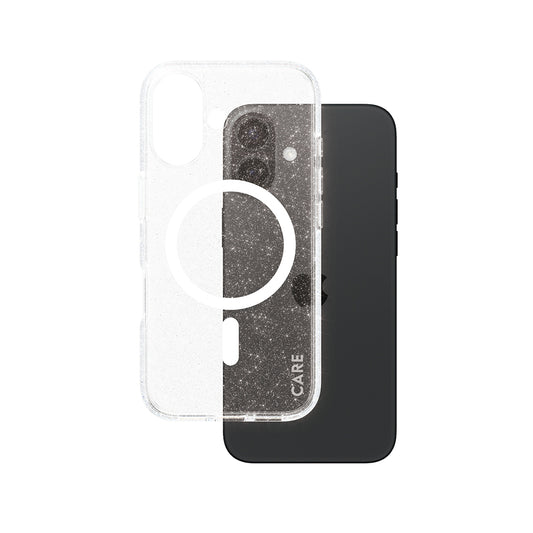 MagSafe-deksel for Apple iPhone 16, PanzerGlass, Care Urban Combat Star Lit, Transparent Hvit