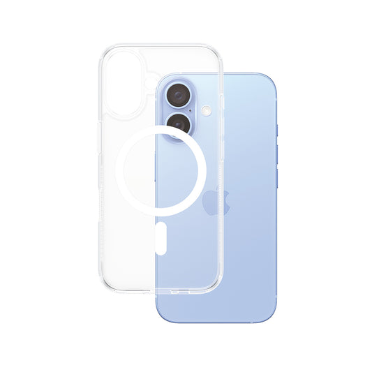 MagSafe-deksel for Apple iPhone 16, PanzerGlass, HardCase, Hvit Transparent