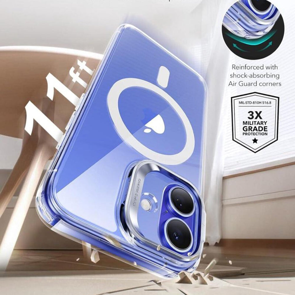 MagSafe-deksel for Apple iPhone 16 Plus, ESR, Classic Hybrid Kickstand Slide, Gjennomsiktig