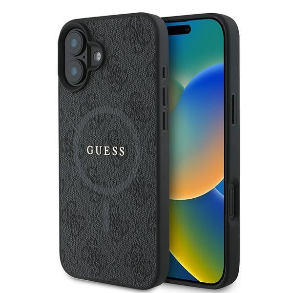 MagSafe-deksel for Apple iPhone 16 Plus, Guess, 4G Ring Classic Logo, Svart