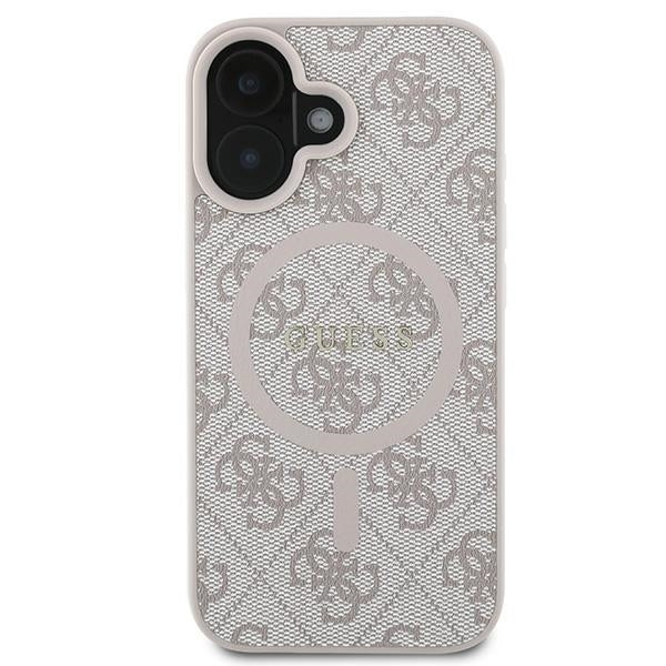 MagSafe deksel for Apple iPhone 16 Plus, Guess, 4G Ring Classic Logo, Rosa