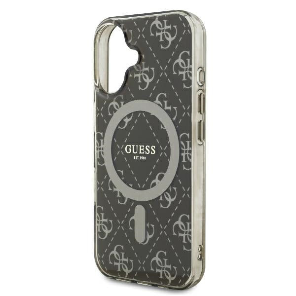 MagSafe-deksel for Apple iPhone 16 Plus, Guess, IML 4G Background, Brun