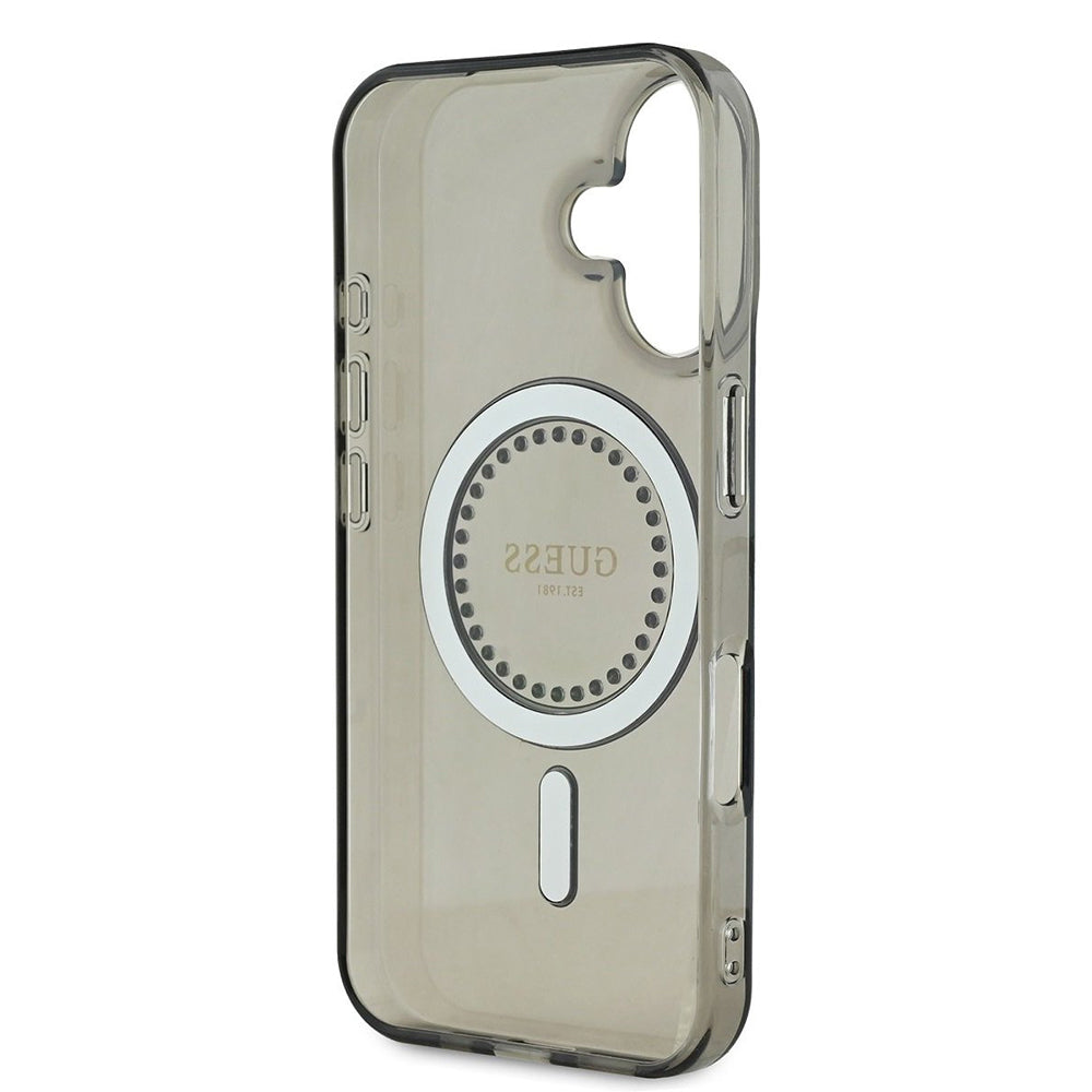 MagSafe-deksel for Apple iPhone 16 Plus, Guess, IML Rhinestone, Svart