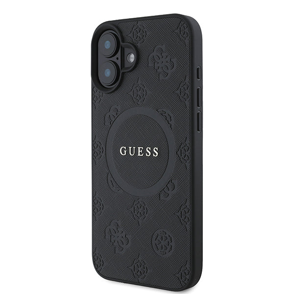MagSafe-deksel for Apple iPhone 16 Plus, Guess, Saffiano Peony Classic Logo, Rosa