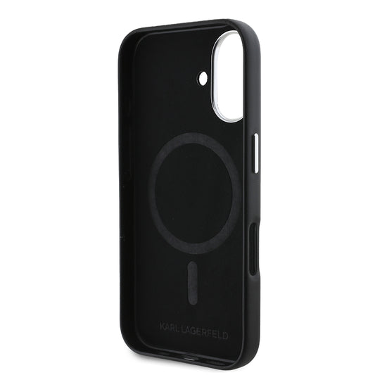 MagSafe-deksel for Apple iPhone 16 Plus, Karl Lagerfeld, FW Metal Plate, Svart