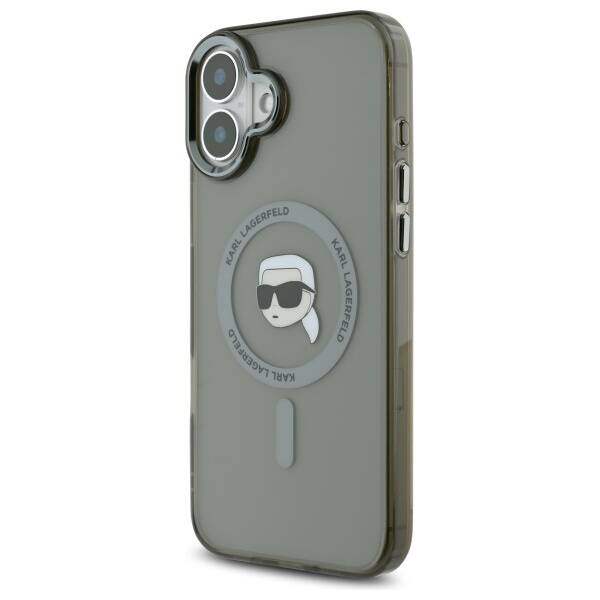 MagSafe-deksel for Apple iPhone 16 Plus, Karl Lagerfeld, IML Karl's Head, Svart
