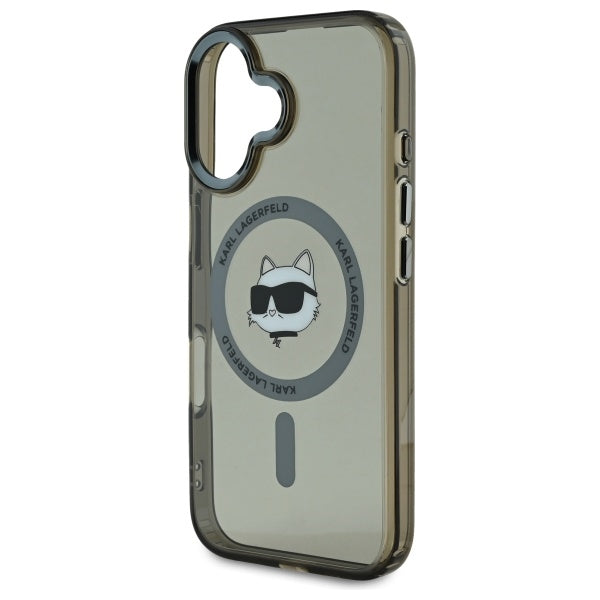 MagSafe-deksel for Apple iPhone 16 Plus, Karl Lagerfeld, IML Metal Choupette's Head, Svart