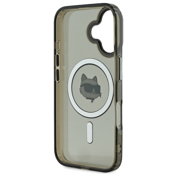 MagSafe-deksel for Apple iPhone 16 Plus, Karl Lagerfeld, IML Metal Choupette's Head, Svart