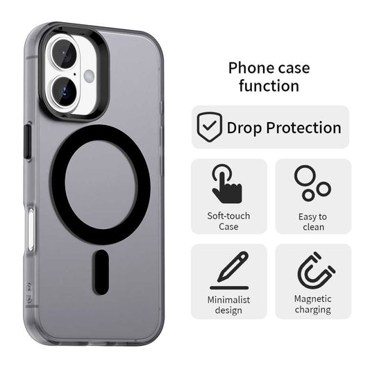 MagSafe-deksel for Apple iPhone 16 Plus, Techsuit, CandyCase, Svart