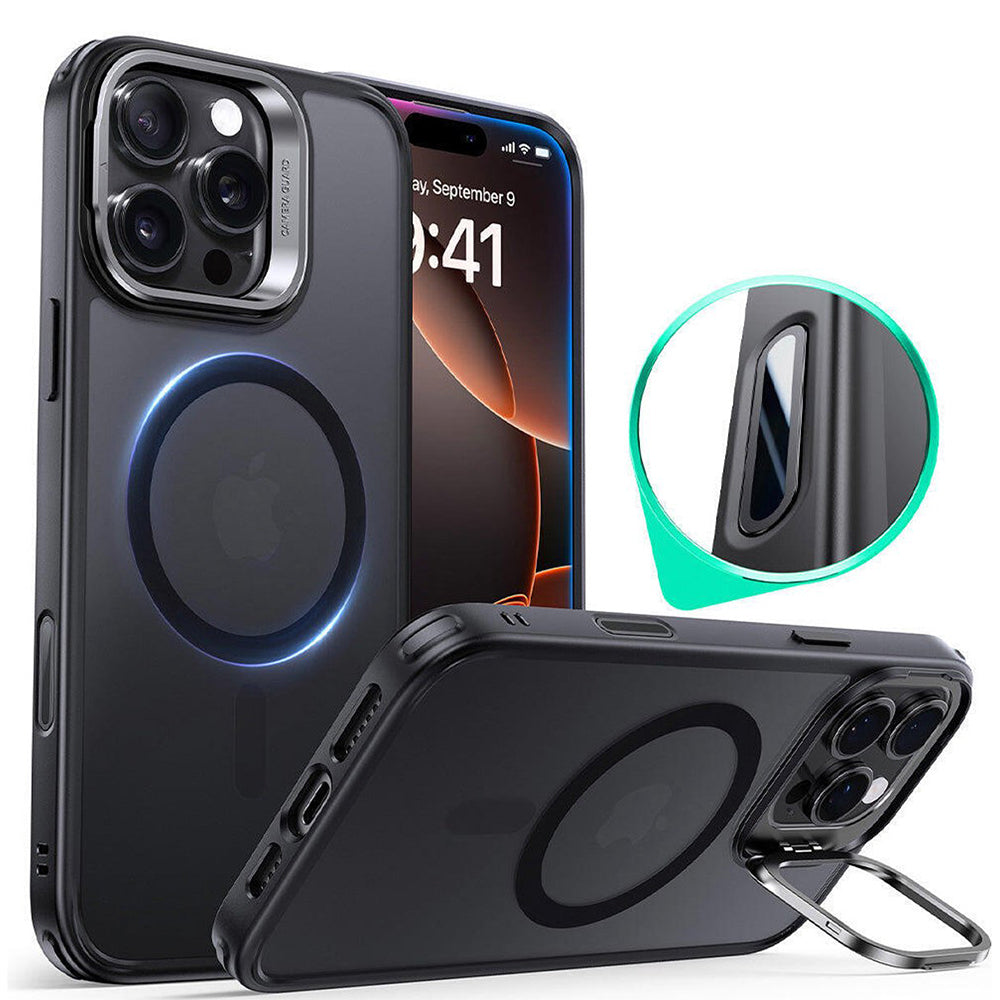 MagSafe-deksel for Apple iPhone 16 Pro, ESR, Classic Hybrid Kickstand Slide, Satin Sort