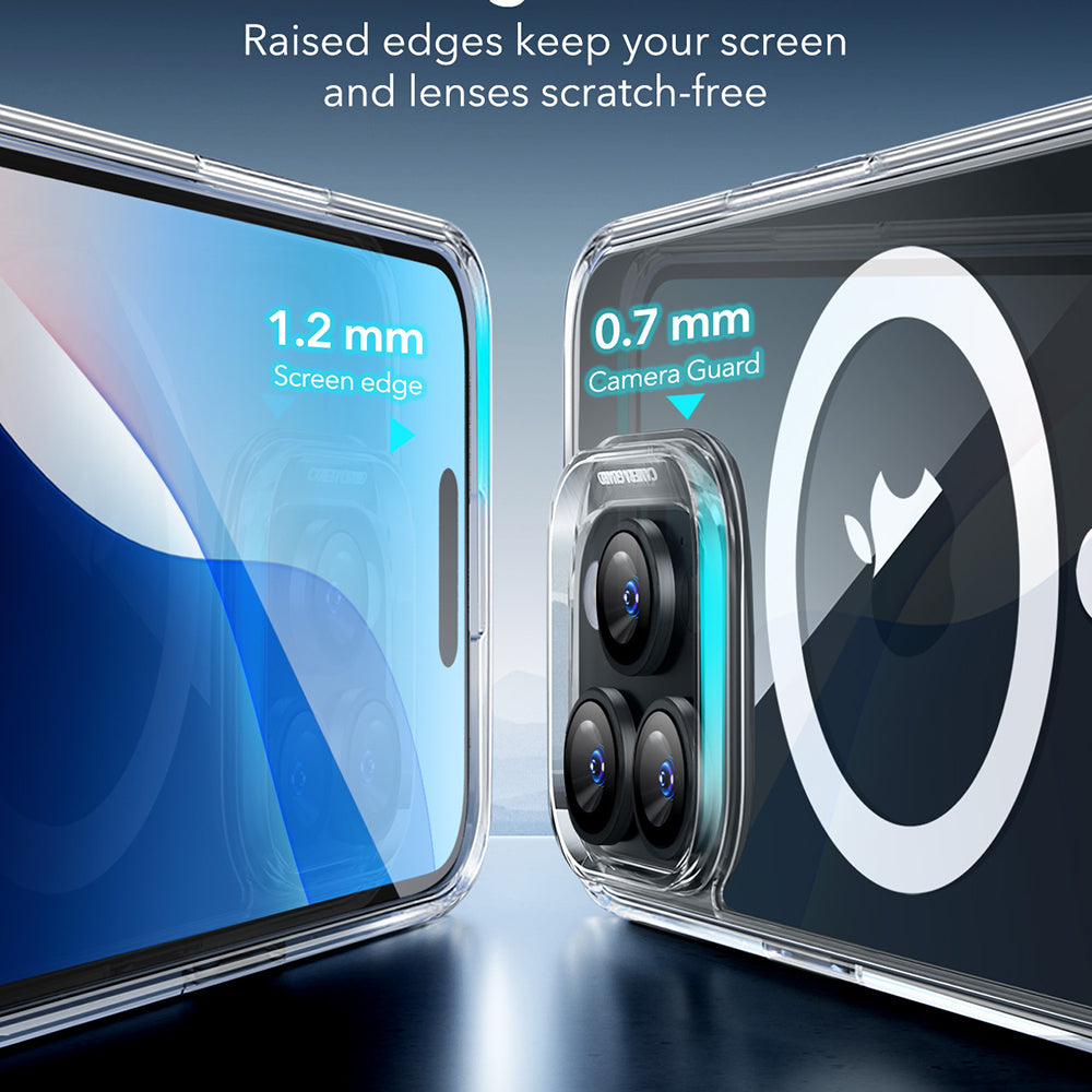 MagSafe-deksel for Apple iPhone 16 Pro, ESR, Classic Hybrid, Gjennomsiktig
