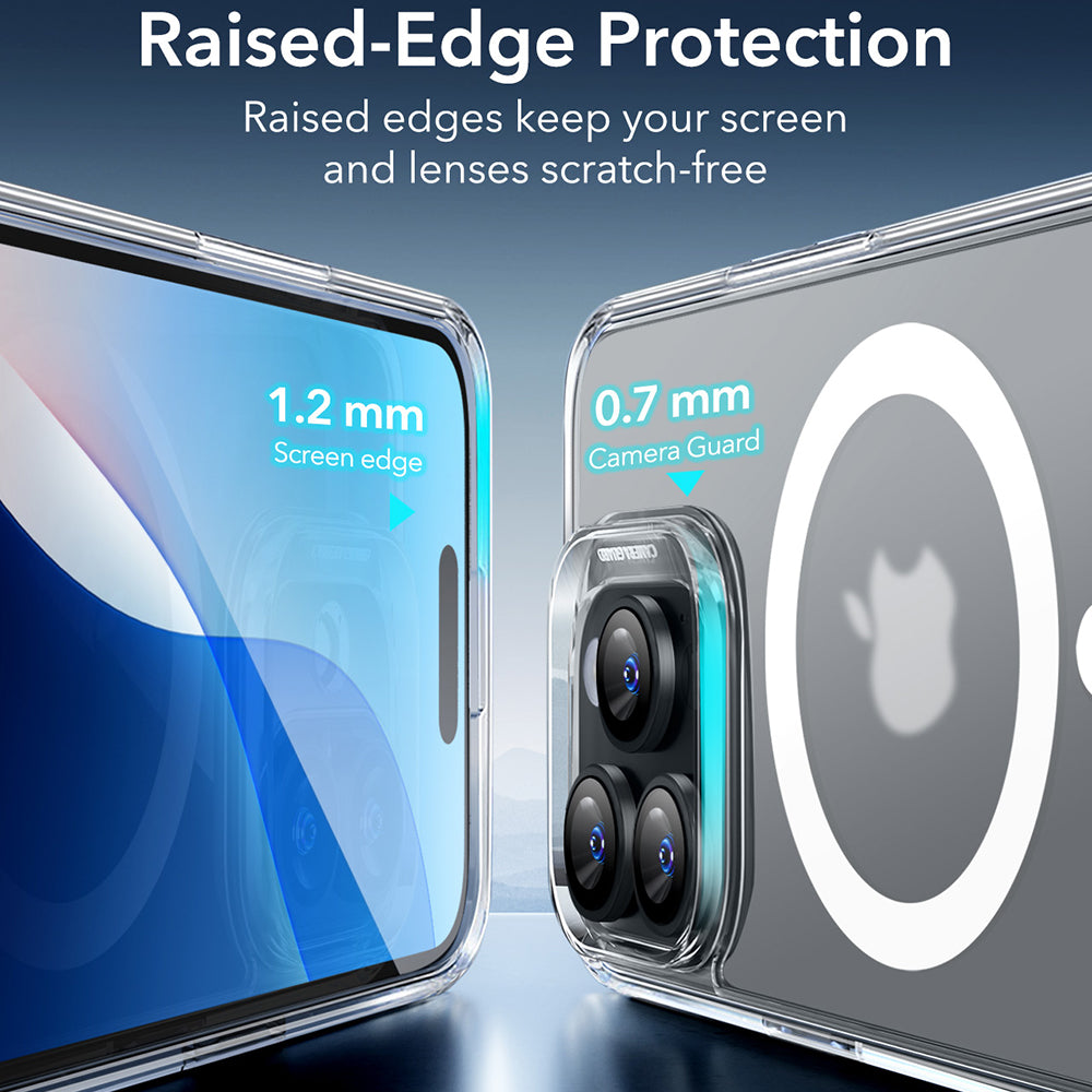 MagSafe-deksel for Apple iPhone 16 Pro, ESR, Classic Hybrid, Sateng Transparent