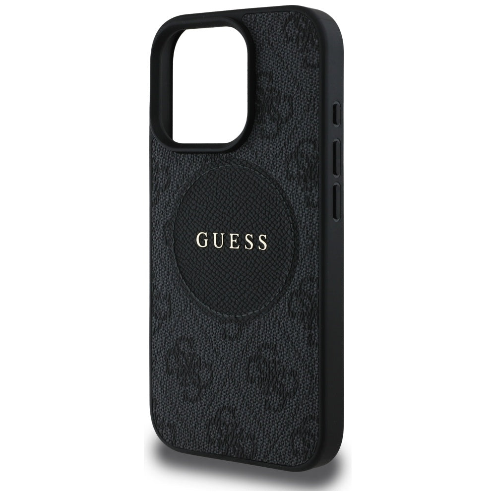 MagSafe-deksel for Apple iPhone 16 Pro, Guess, 4G Circle Classic Logo, Svart