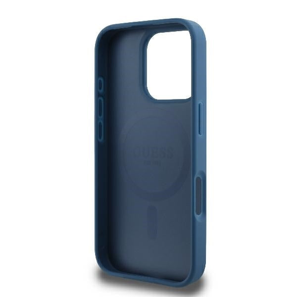 MagSafe-deksel for Apple iPhone 16 Pro, Guess, 4G Printed Stripes, Blå