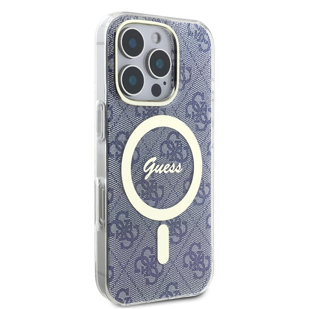 MagSafe-deksel for Apple iPhone 16 Pro, Guess, IML 4G, Blå