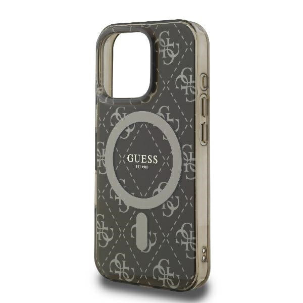 MagSafe-deksel for Apple iPhone 16 Pro, Guess, IML 4G Background, Brun