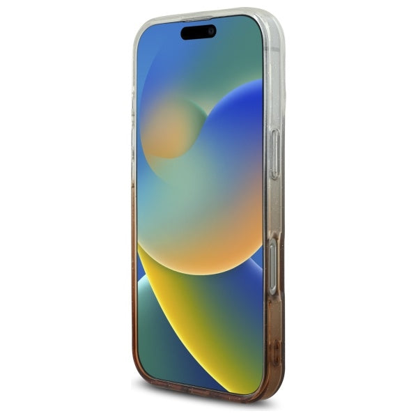 MagSafe-deksel for Apple iPhone 16 Pro, Guess, IML Glitter Gradient, Brun